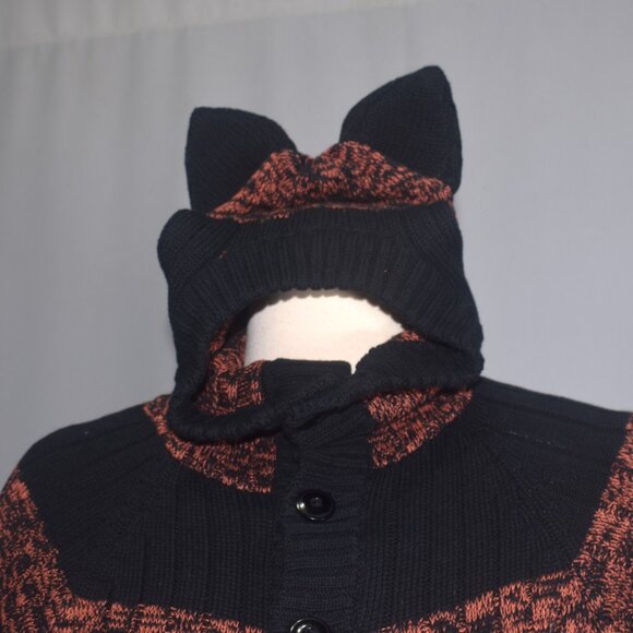 Blamo Striped Sweater Knit Tiger Cat Jumpsuit Catsuit Full Bodysuit M - Picture 2 of 10